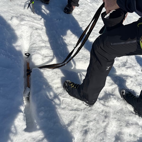 Zimowe stanowisko asekuracyjne